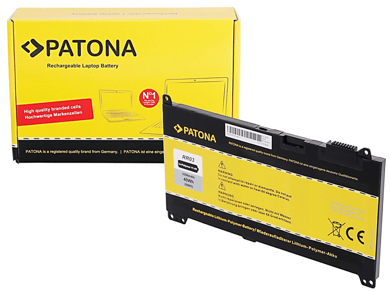 PATONA HP 3500mAh  HTTNN-Q01C Volt, ProBook 430 Stück 440 RR03XL PB6W Q04C 455 Li-Polymer 470 G4 Q06C LB7I 1 Q03C 11.4 Ersatzakku, 450 Q02C