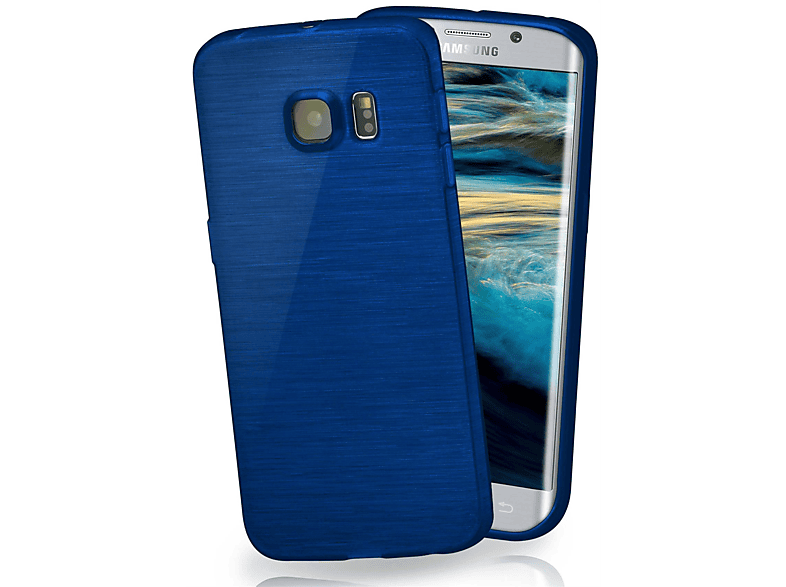 Galaxy Navy-Blue Case, MOEX S6 Samsung, Edge, Backcover, Brushed