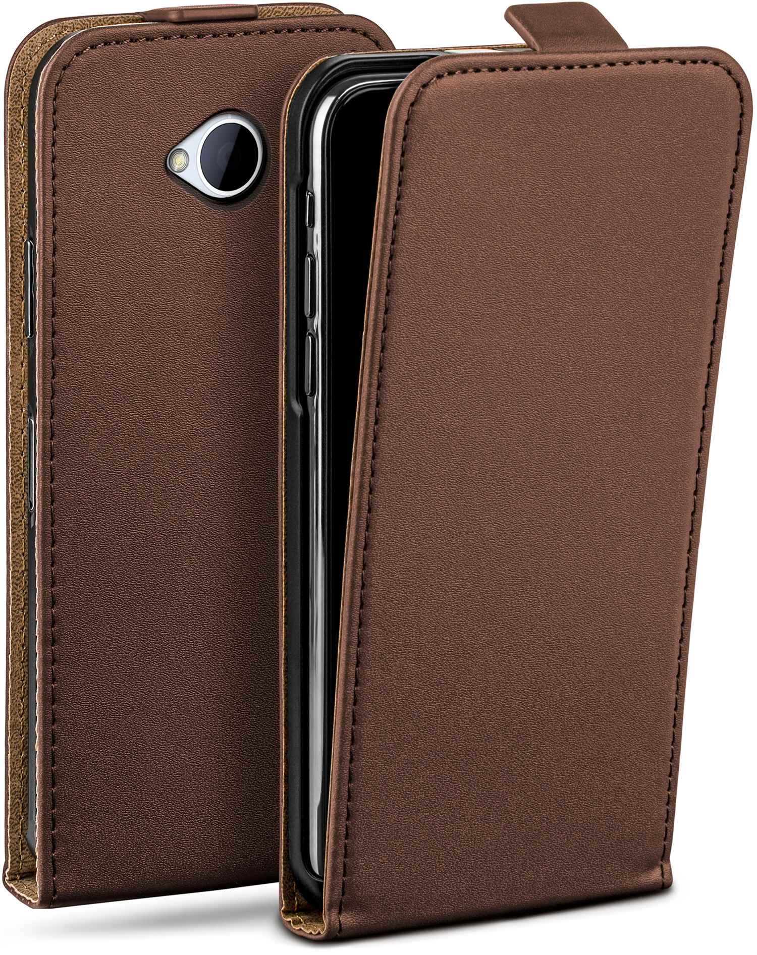 Flip M7, Cover, Flip One HTC, Oxide-Brown Case, MOEX