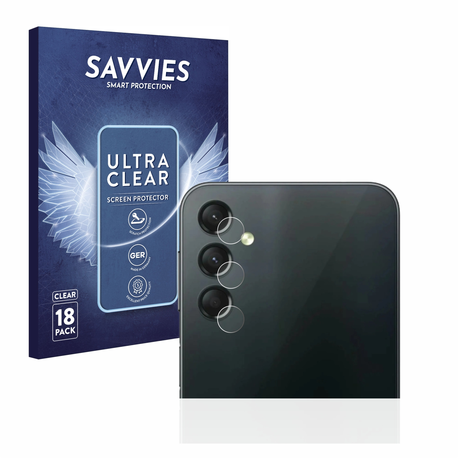 A24 SAVVIES Samsung 4G) 18x klare Schutzfolie(für Galaxy
