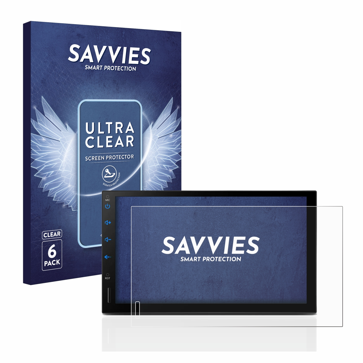 SAVVIES 6x klare Schutzfolie(für Xtrons TIQ722L)