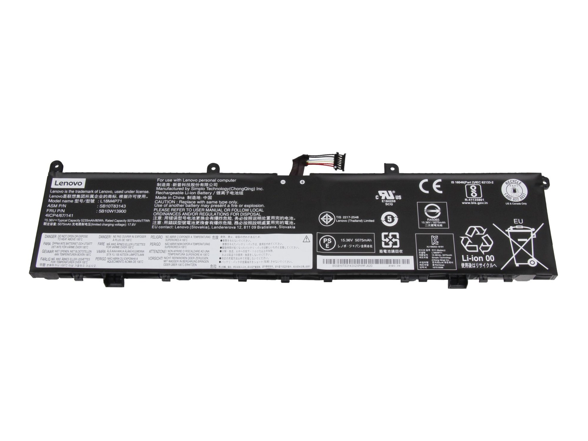 LENOVO 01AY969 Original Li-Polymer mAh 15.36 Akku, 5235 Volt