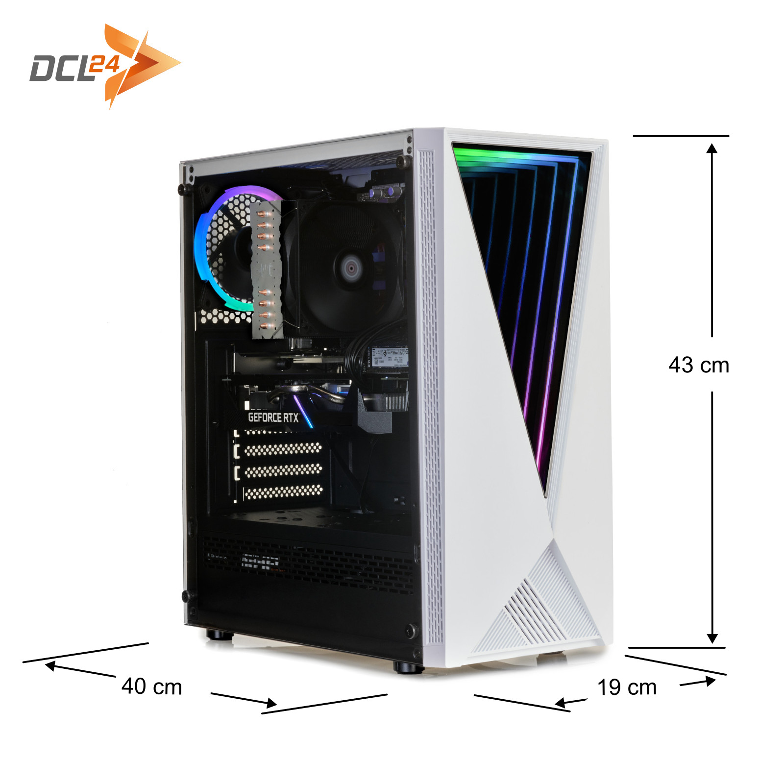 DCL24 Flow RGB, Windows AMD GB Pro, 1000 GB NVIDIA RTX™ 8 GB Ryzen™ RAM, 32 SSD, Gaming PC 4060, 7 11 mit GeForce Prozessor