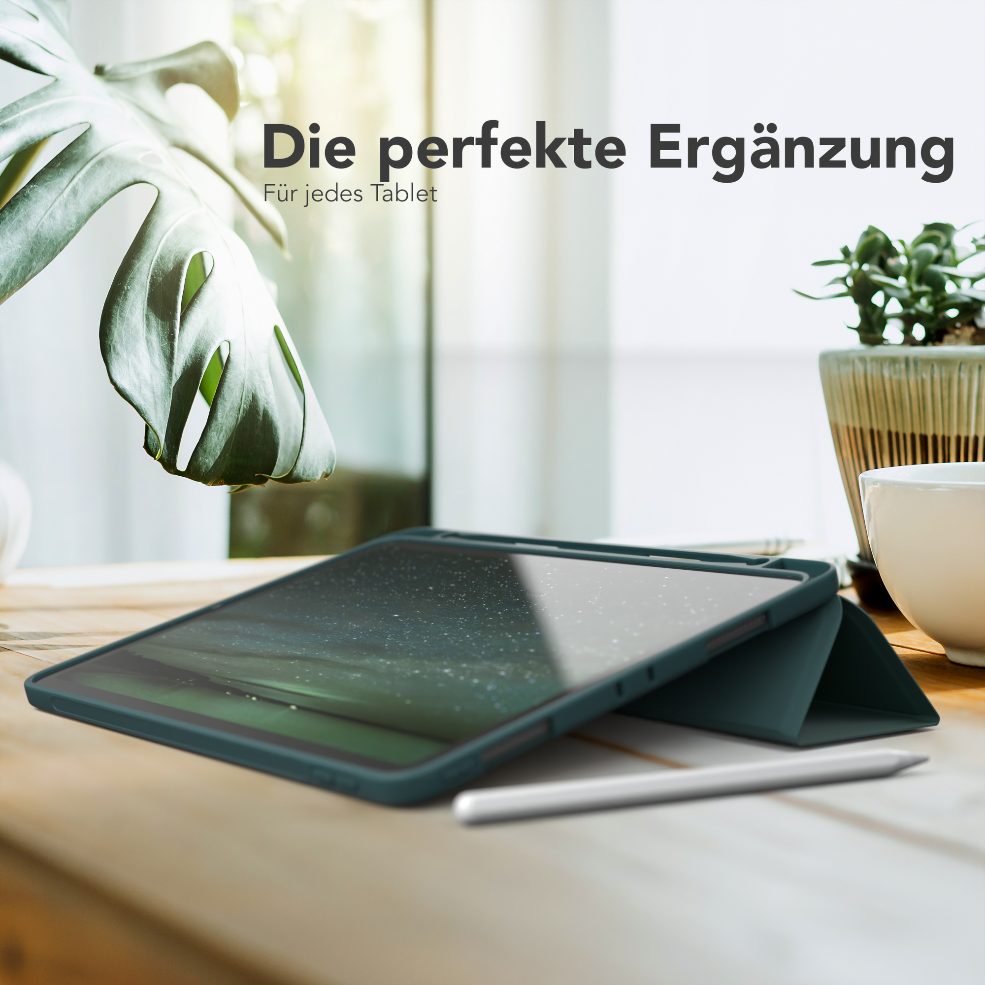 / Tablethülle 2022 Smartcase / EAZY für Nachtgrün iPad / Stifthalter Grün 2021 Apple 2018 11\