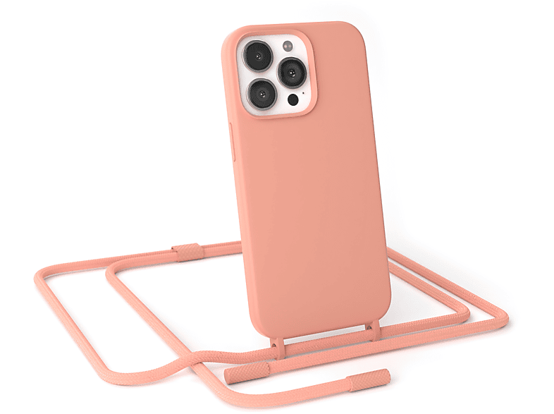 EAZY CASE Apple, 13 / Color, Handykette Coral Umhängetasche, Runde iPhone Full Altrosa Pro
