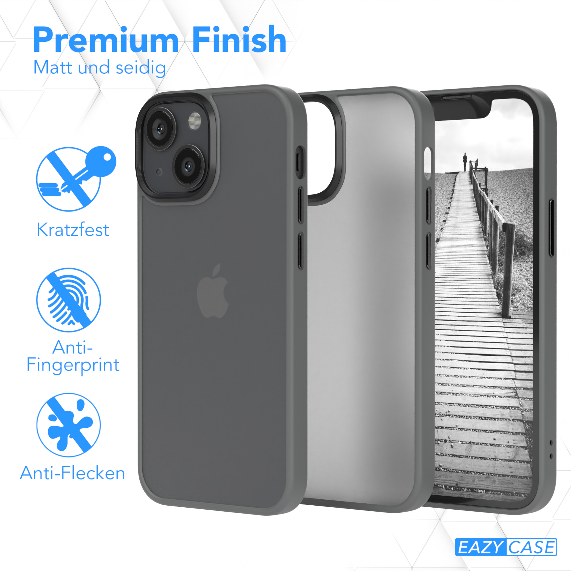 CASE Outdoor Apple, Matt, EAZY Case iPhone Backcover, Grau 13 Mini,