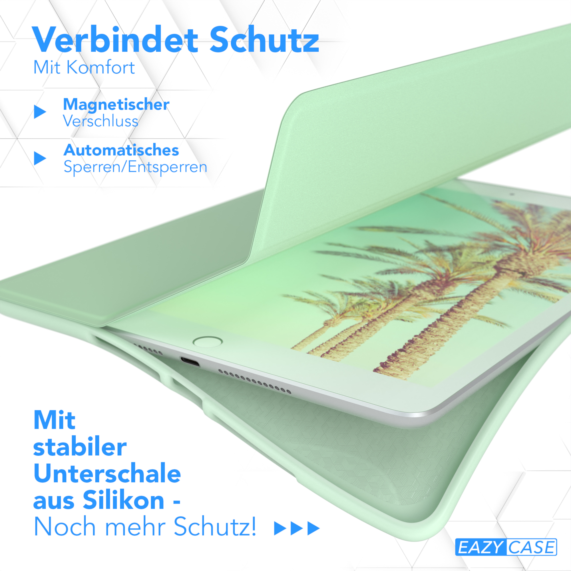 Kunstleder, Grün für CASE Stifthalter Apple 2019 Bookcover 10,2\