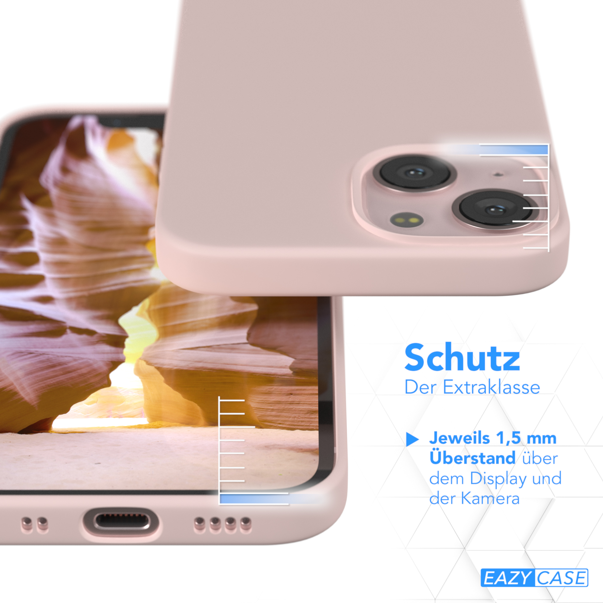 EAZY CASE Premium Silikon Altrosa 13 Mini, iPhone Rosa Backcover, Apple, / Handycase