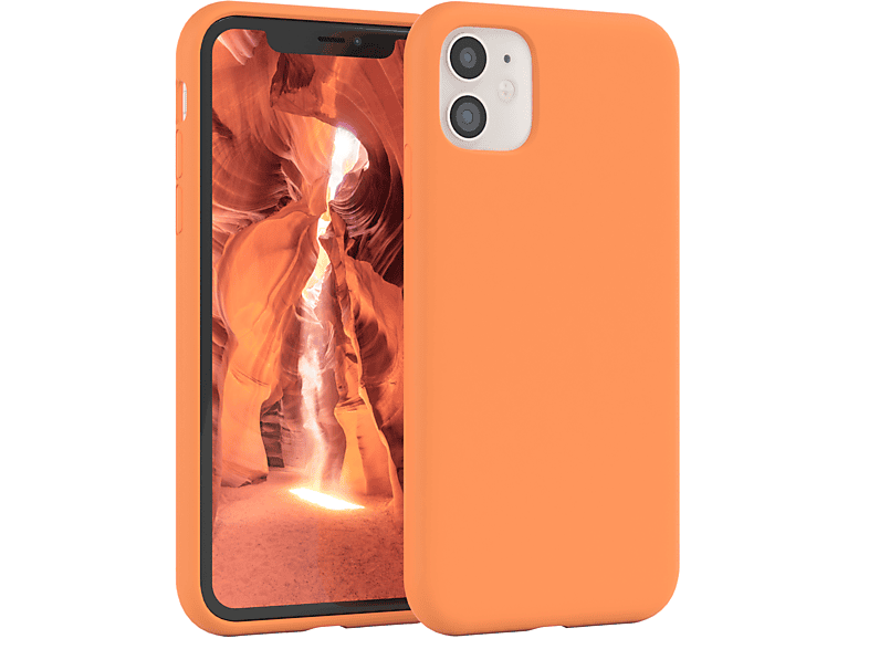 EAZY CASE Premium Backcover, Orange Handycase, iPhone Silikon 11, Apple