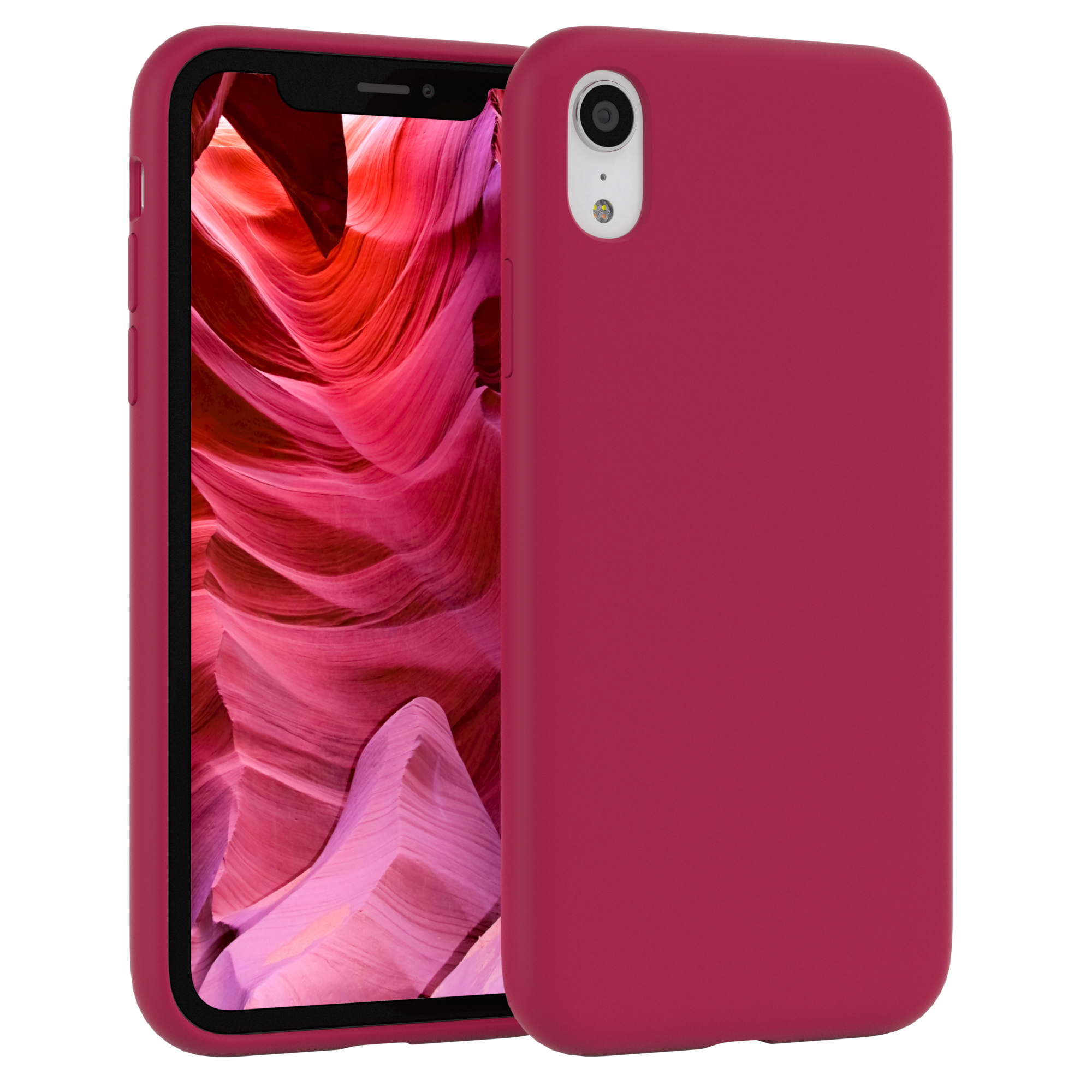 EAZY CASE Premium iPhone Backcover, Beere Rot / Handycase, XR, Apple, Silikon