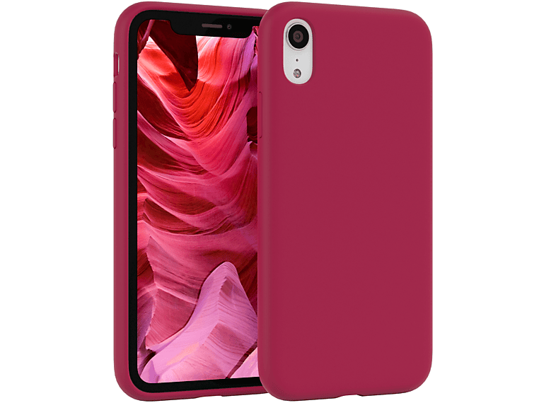 EAZY CASE / iPhone Handycase, Beere Apple, Backcover, XR, Rot Silikon Premium