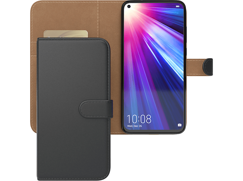 EAZY CASE Bookstyle Klapphülle mit Kartenfach, Bookcover, Huawei, Honor VIEW20, Schwarz | Bookcover
