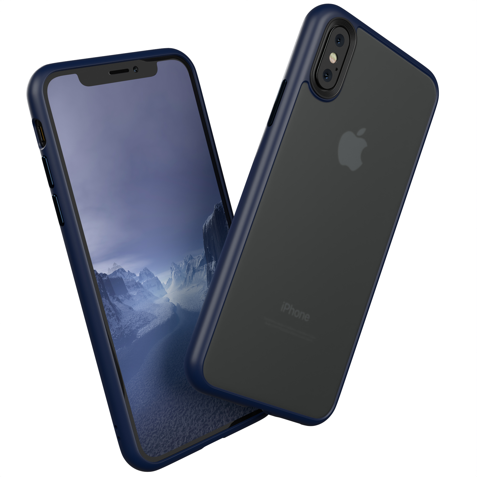 / Backcover, Outdoor Matt, X Blau CASE EAZY Case Apple, XS, iPhone Nachtblau /