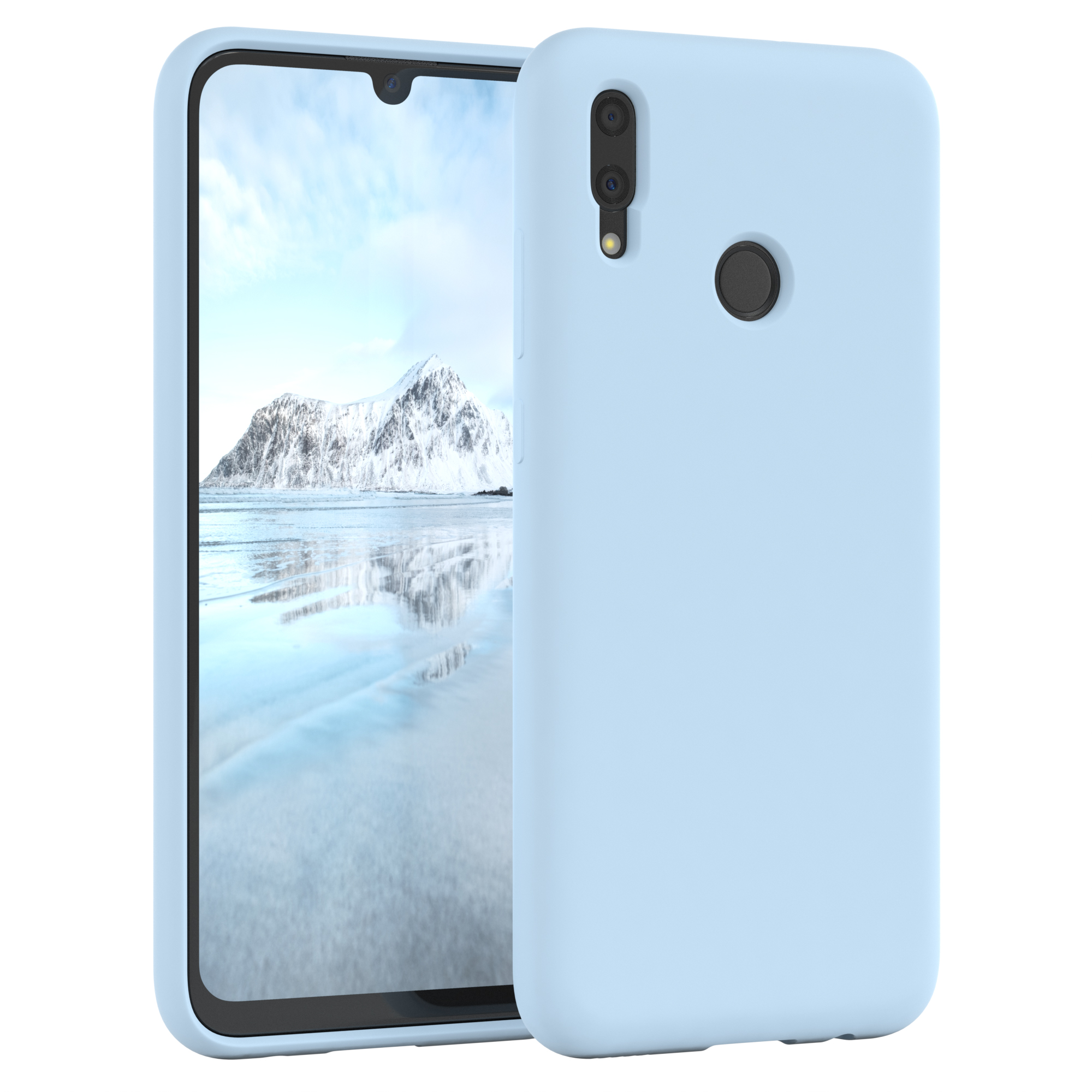 EAZY CASE Premium Silikon Smart Huawei, P Handycase, (2019), Backcover, Hellblau