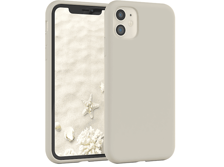 Backcover, EAZY 11, / Handycase, Taupe iPhone Silikon CASE Beige Premium Apple,