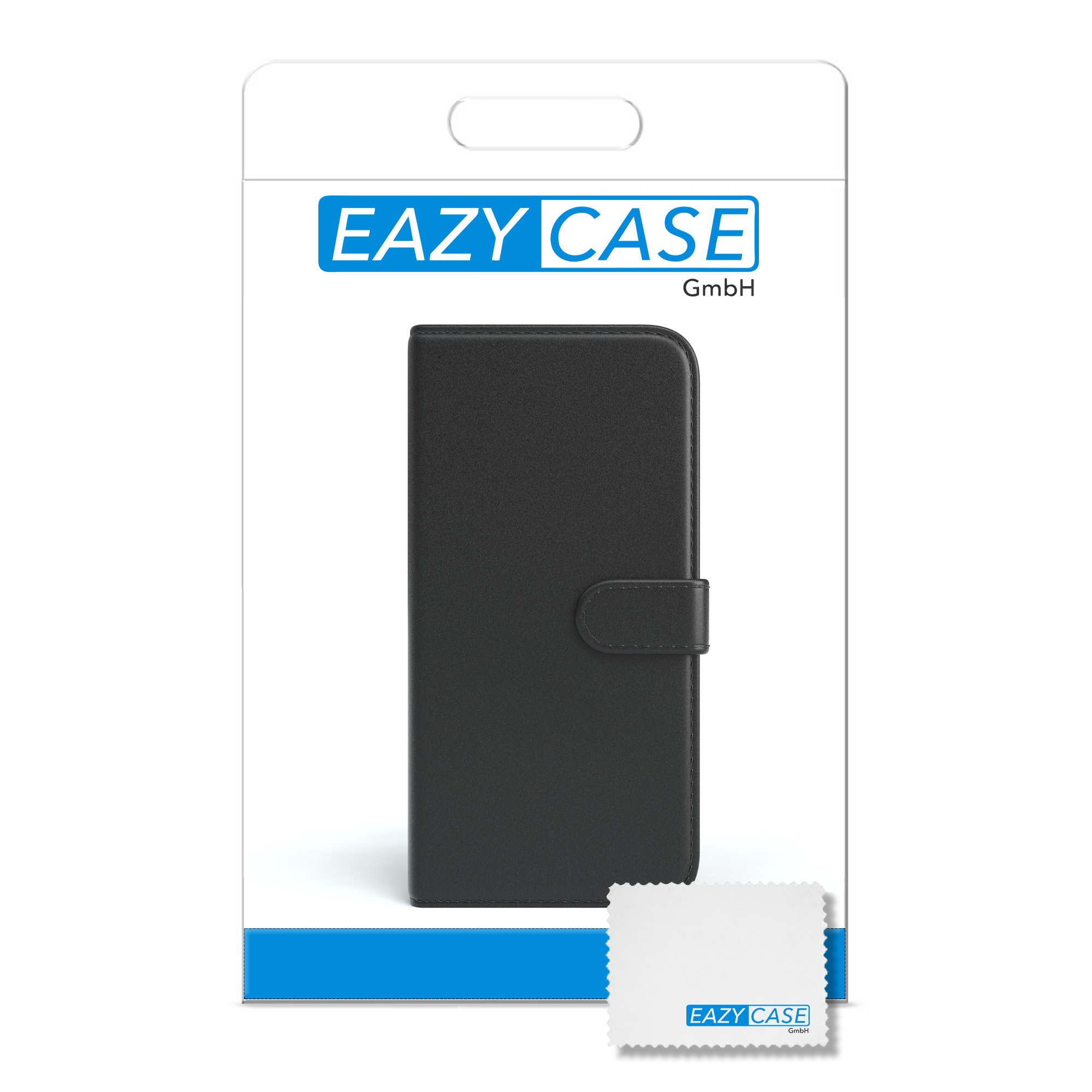 EAZY CASE Bookstyle Klapphülle mit Schwarz Samsung, Plus, S10 Galaxy Kartenfach, Bookcover