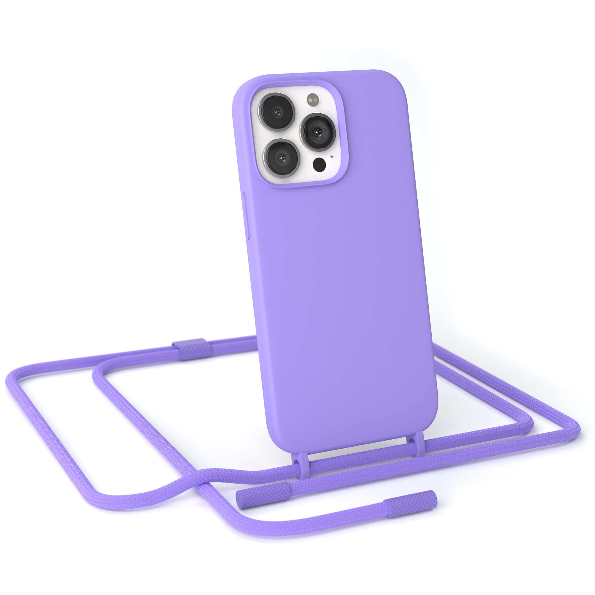 CASE Pro, Lila iPhone Umhängetasche, Full Color, EAZY Runde Apple, 13 Handykette / Helllila