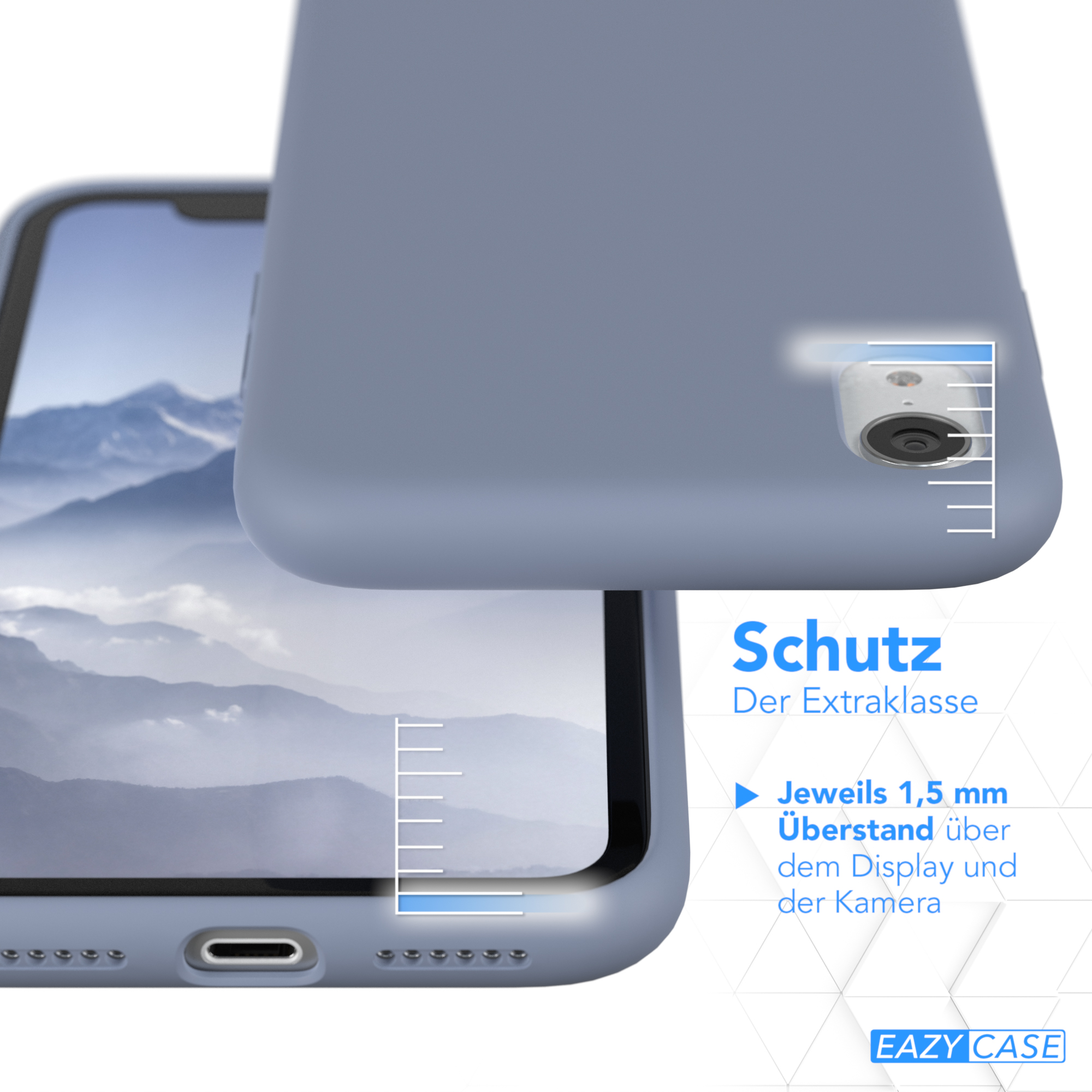 iPhone Eis Handycase, Blau EAZY CASE Backcover, Apple, Silikon Premium XR,