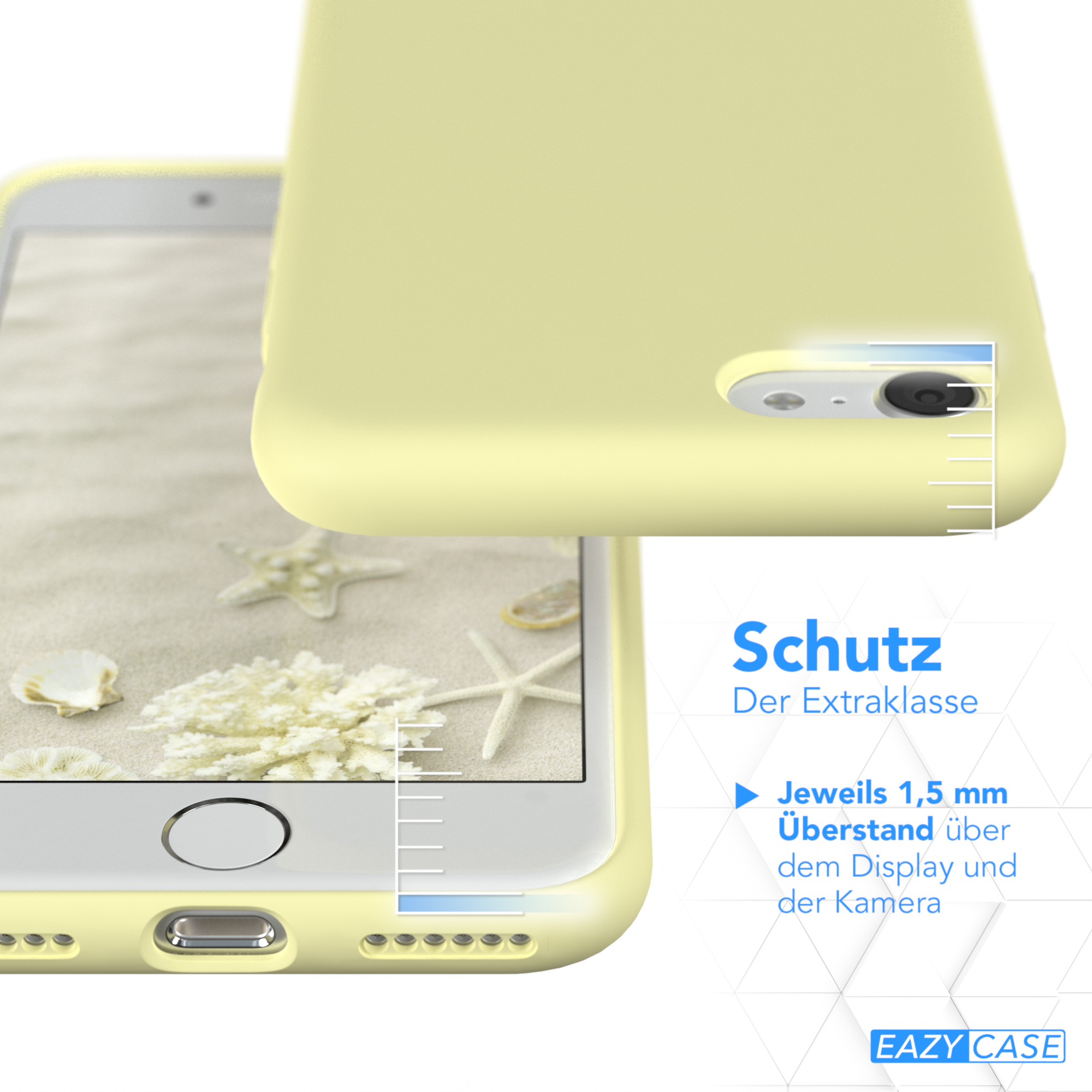 EAZY CASE / / iPhone Gelb SE 2022 2020, Premium Handycase, Apple, iPhone Backcover, 8, Silikon 7 SE