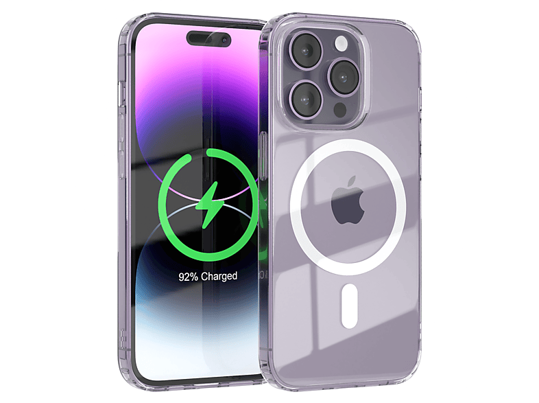 EAZY CASE Clear Cover mit MagSafe, Bumper, Apple, iPhone 14 Pro, Durchsichtig / Klar