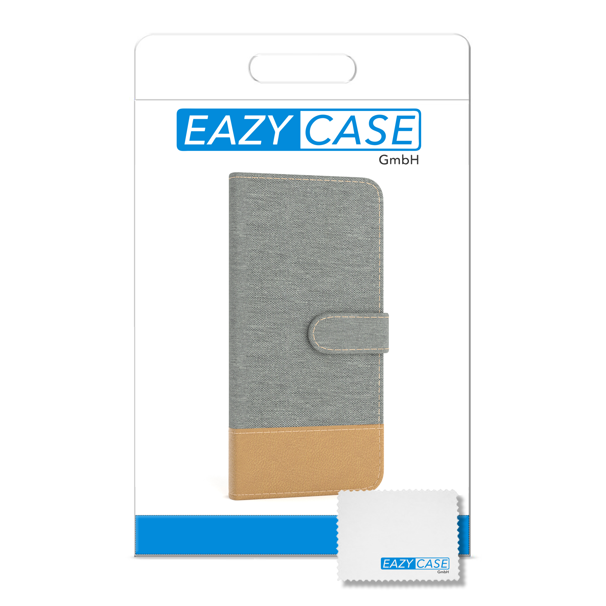 Telefonhülle in Verpackung mit Eazy Case Logo und Reinigungstuch.