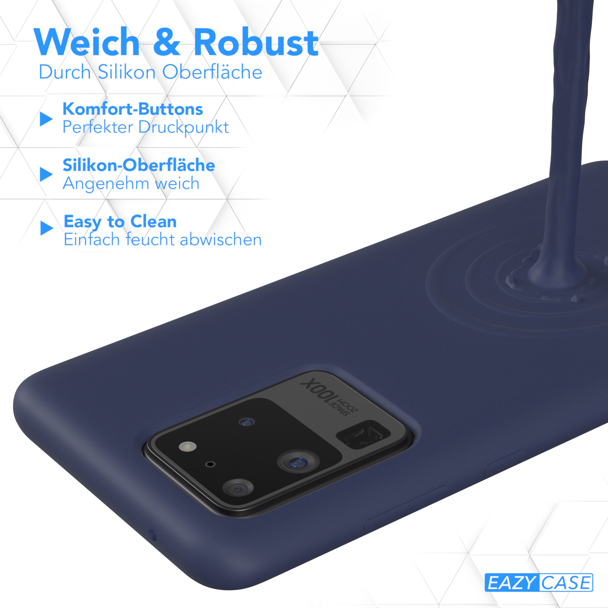 / / S20 Handycase, 5G, Premium Nachtblau CASE Blau Galaxy S20 Silikon EAZY Ultra Ultra Samsung, Backcover,