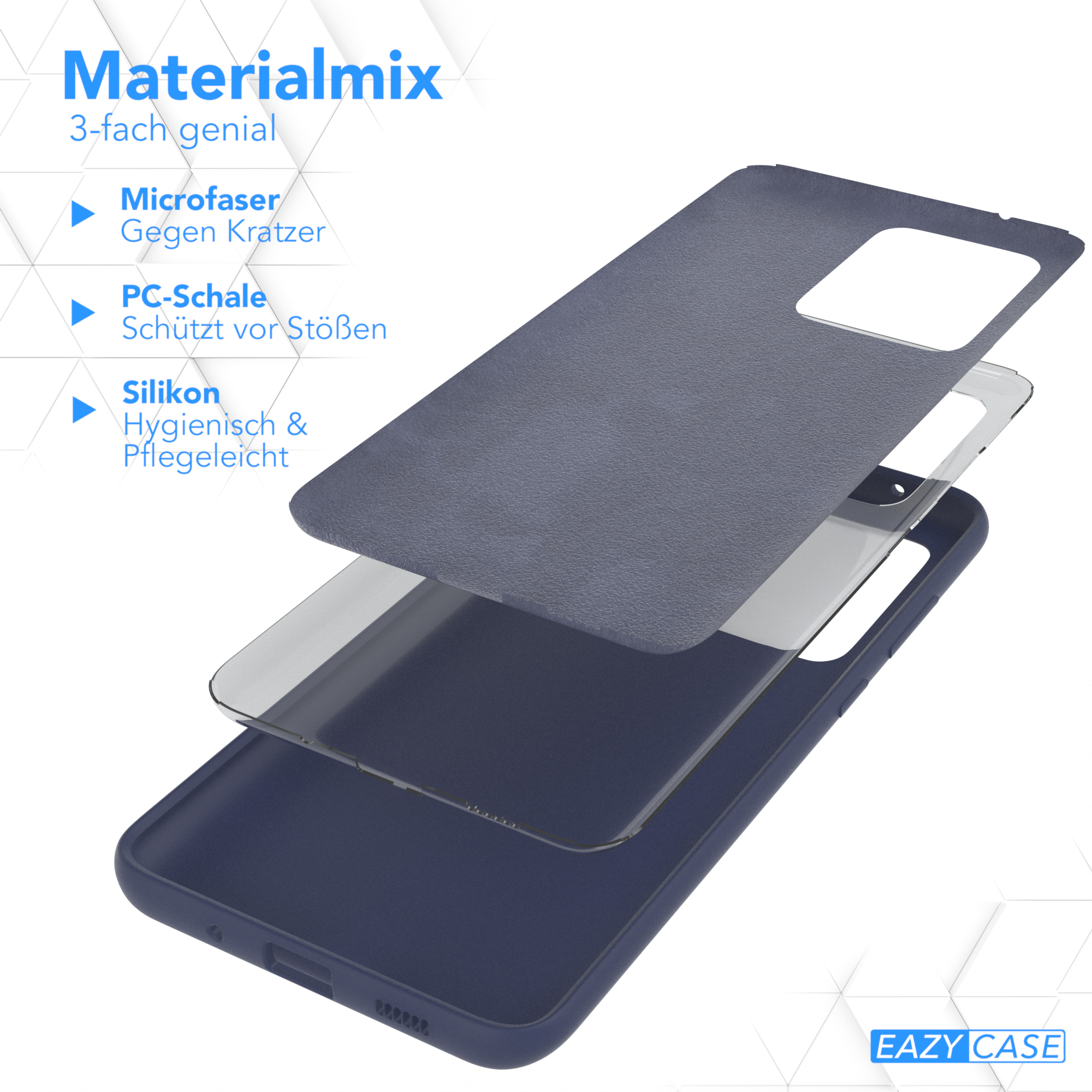 / / S20 Handycase, 5G, Premium Nachtblau CASE Blau Galaxy S20 Silikon EAZY Ultra Ultra Samsung, Backcover,