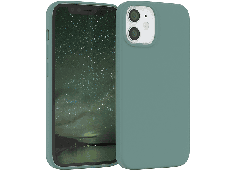 EAZY CASE Premium Silikon Handycase, / Nachtgrün iPhone 12 Mini, Grün Apple, Backcover