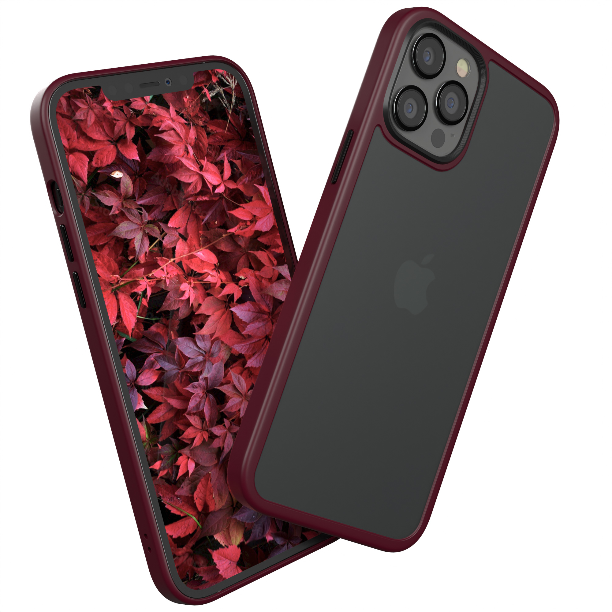 Max, Backcover, EAZY CASE Matt, Apple, Outdoor 12 Case iPhone Rot Pro Dunkel