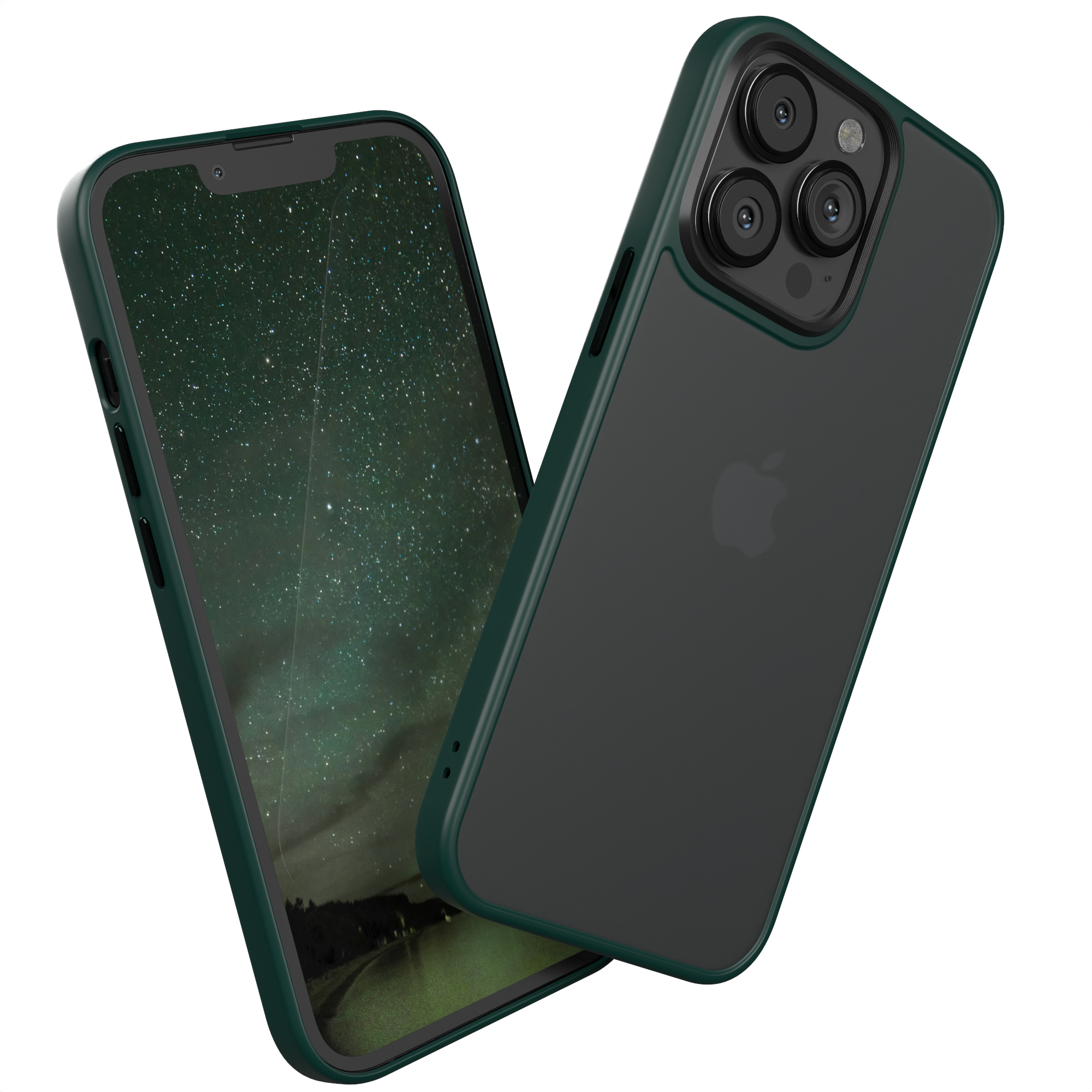 EAZY CASE Outdoor Case Matt, Nachtgrün iPhone Apple, / Pro, Backcover, 13 Grün