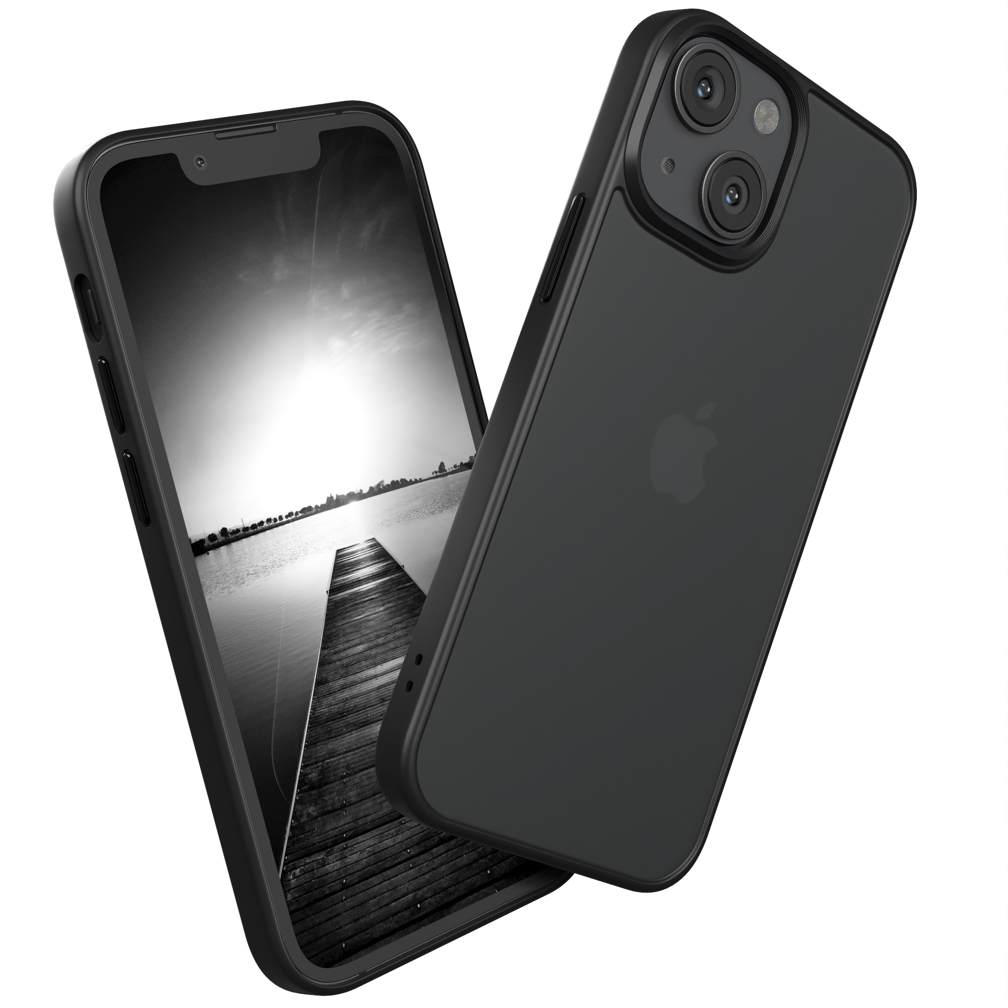 iPhone Backcover, 13 CASE Matt, EAZY Schwarz Apple, Outdoor Case Mini,