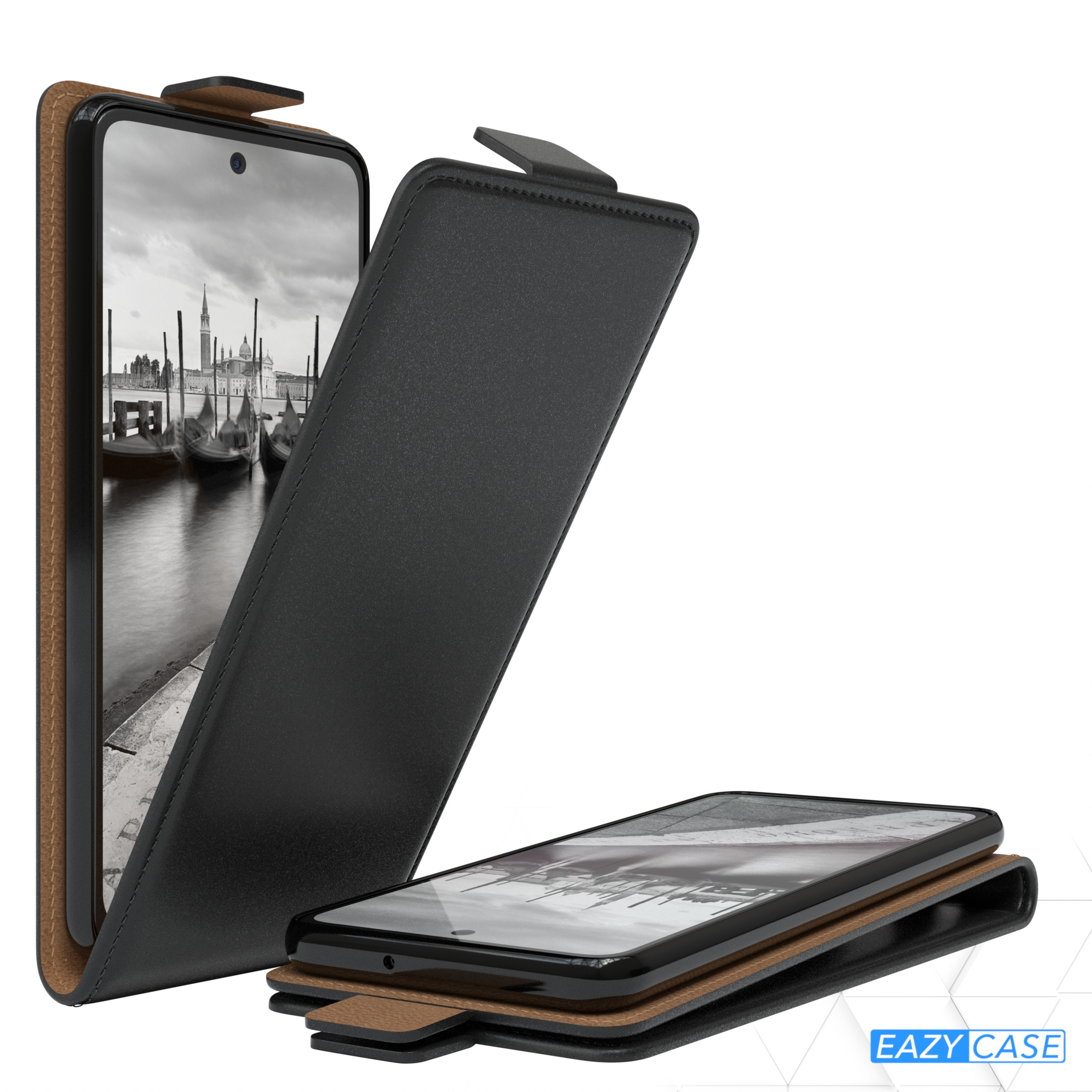 EAZY CASE Flipcase, Flip P / Smart (2021) Y7a, Schwarz Cover, Huawei