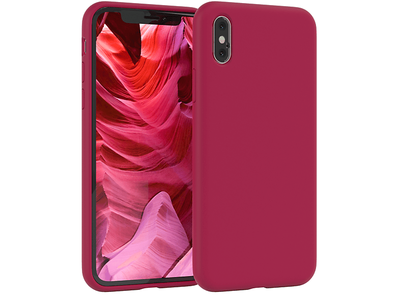 EAZY CASE Beere Handycase, Premium XS Apple, Backcover, Rot Max, Silikon iPhone 