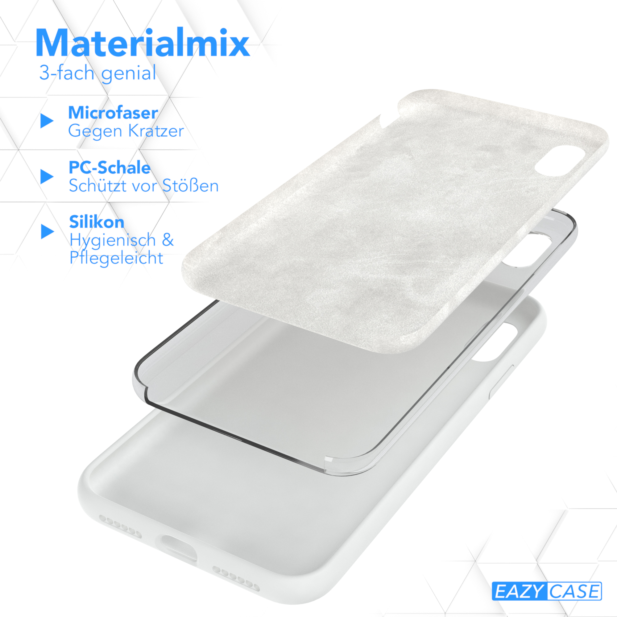 Max, Silikon Apple, XS Weiß Handycase, Backcover, Premium EAZY iPhone CASE
