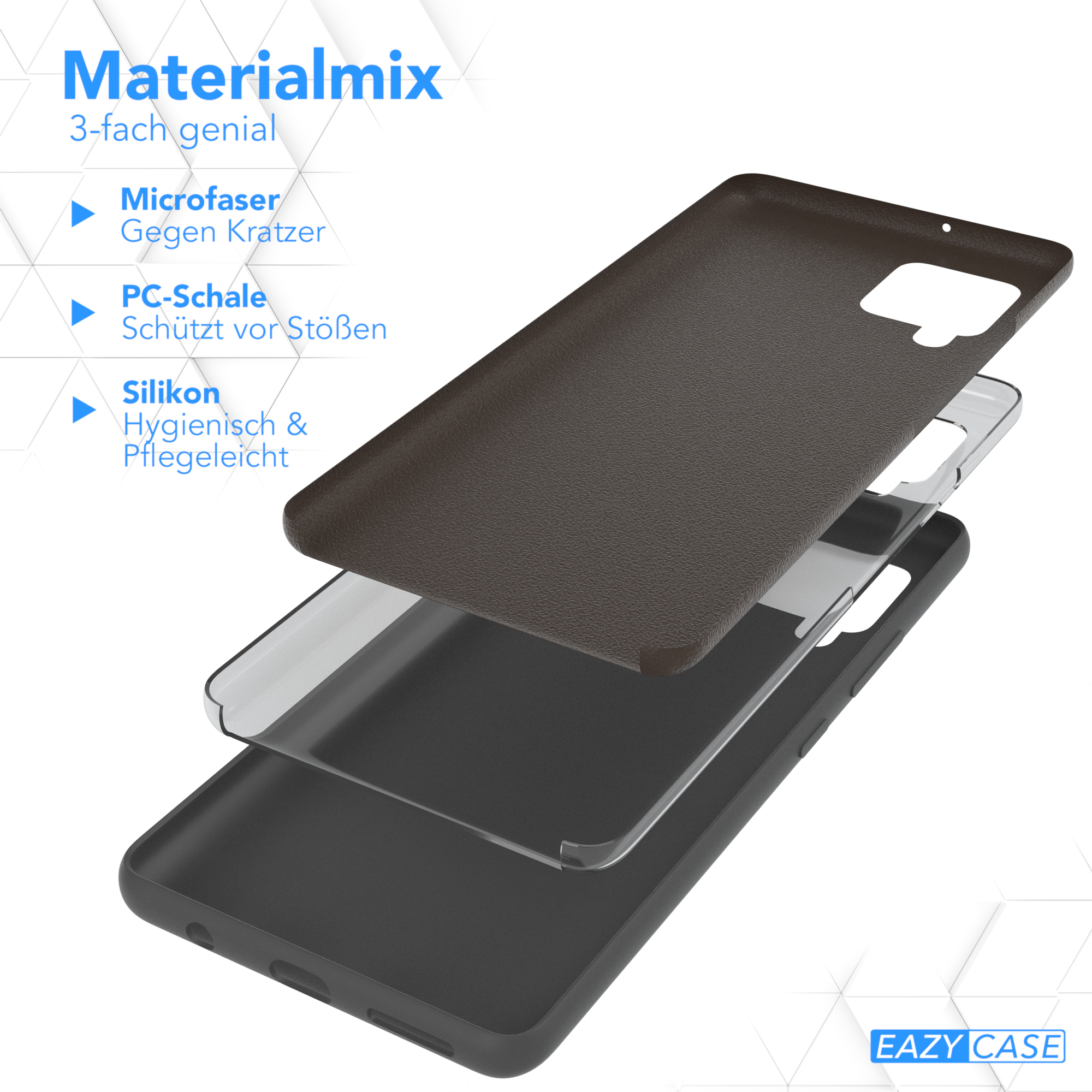 Galaxy Handycase, EAZY A42 Anthrazit Premium Samsung, 5G, Silikon Grau CASE Backcover,