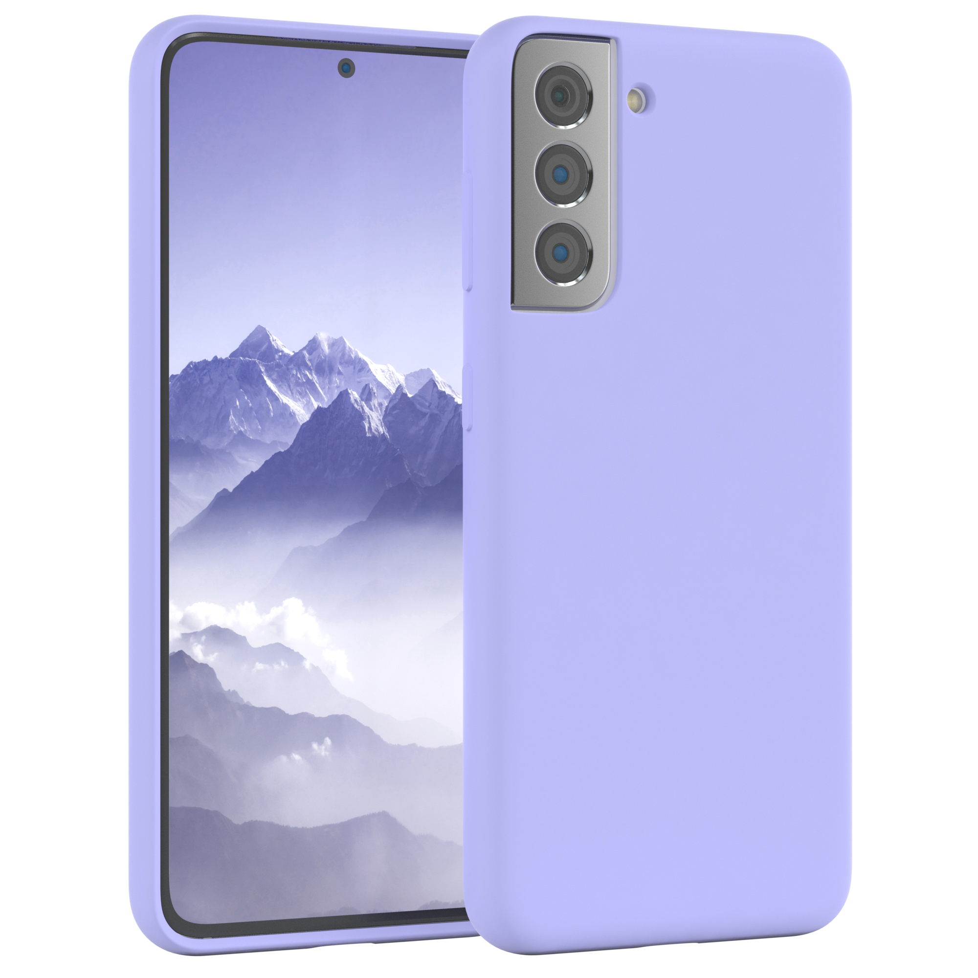 EAZY Premium Violett 5G, Samsung, CASE Handycase, Silikon Galaxy S21 Lavendel Lila / Backcover,