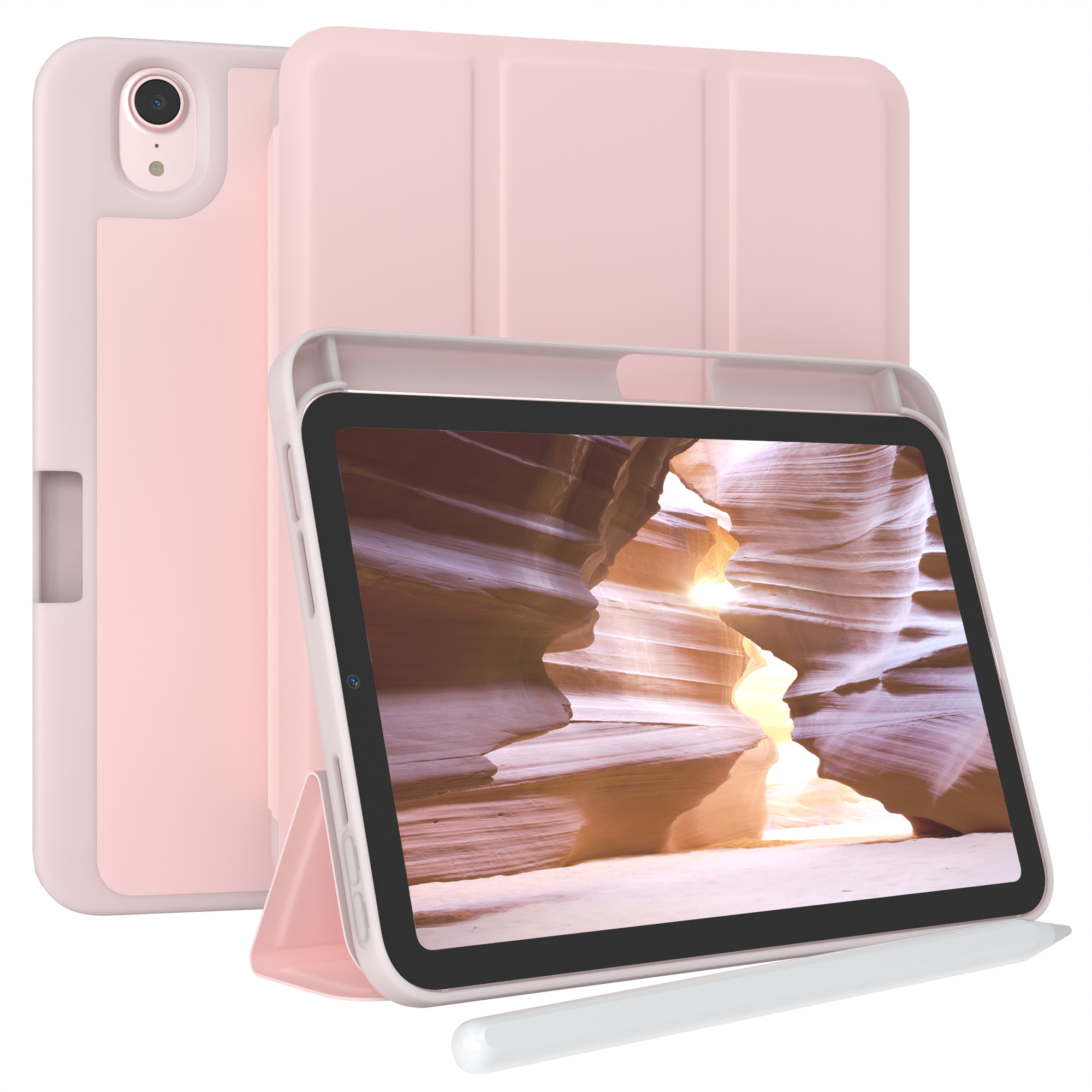 Rosa CASE 6 Kunstleder, iPad mit Stifthalter Mini Smartcase EAZY für Tablethülle Bookcover Apple 2021