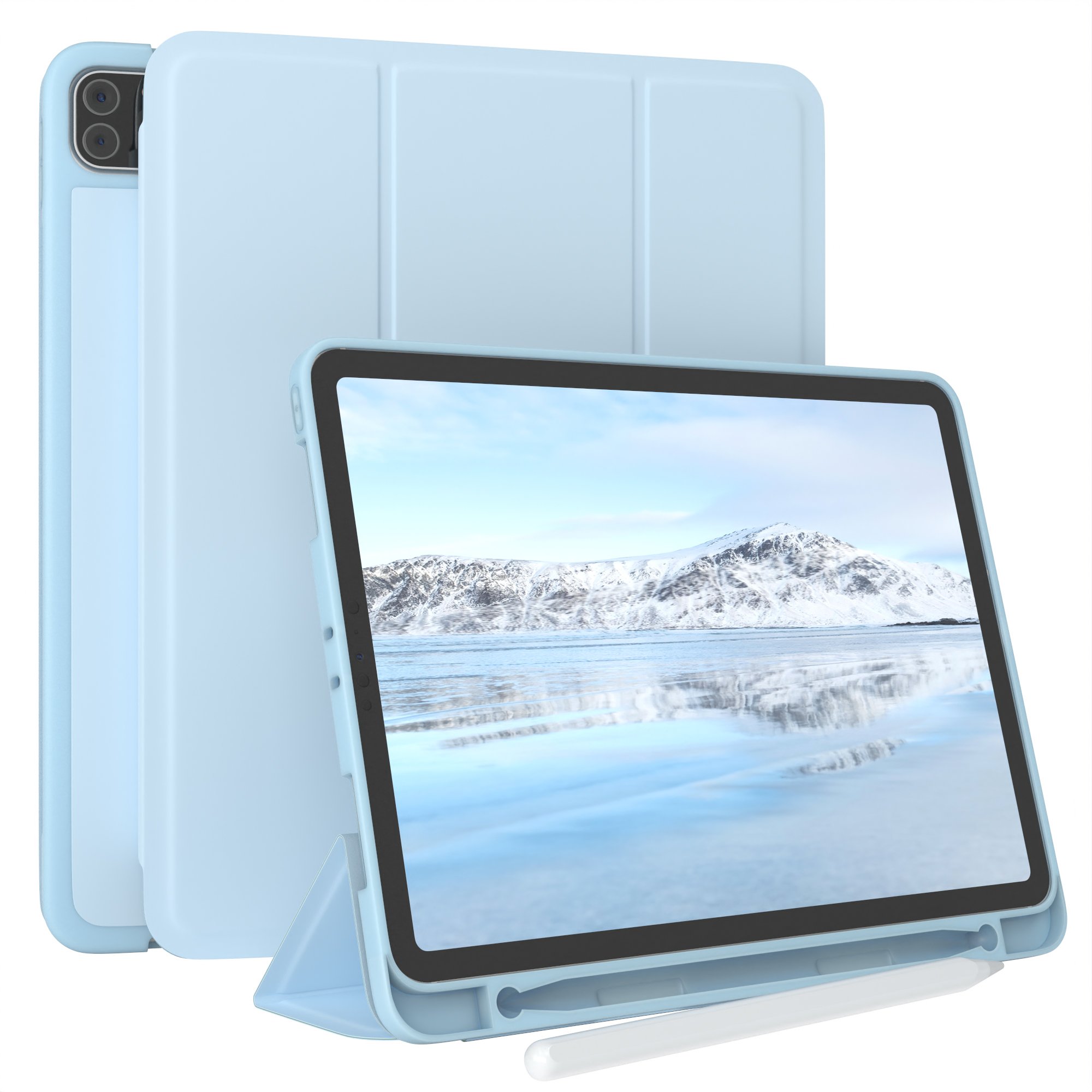 EAZY CASE Smartcase mit Stifthalter 2020 2018 Bookcover für / / Pro Blau iPad 11\