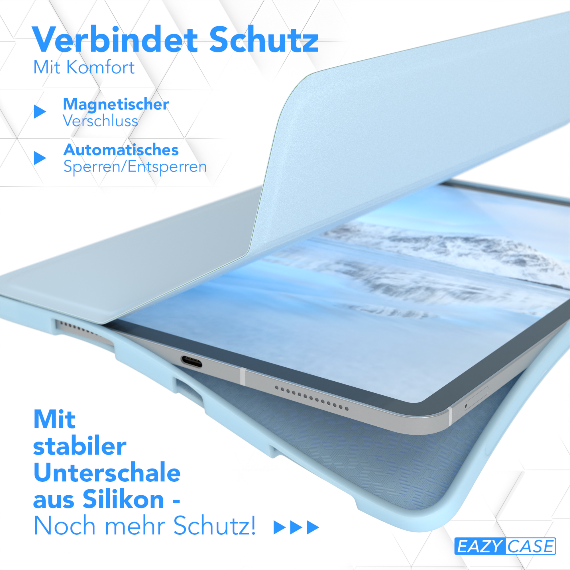 EAZY CASE Smartcase mit Stifthalter 2020 2018 Bookcover für / / Pro Blau iPad 11\