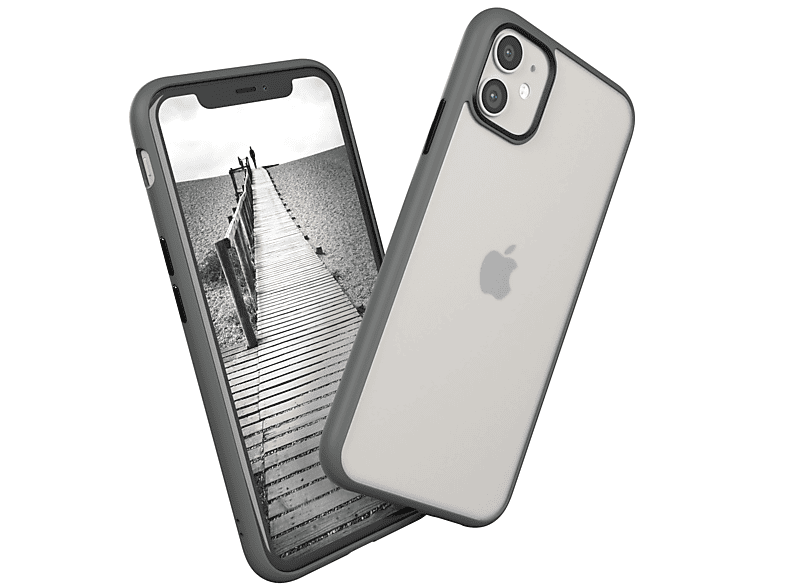 EAZY CASE Outdoor Case Matt, Backcover, Apple, iPhone 11, Grau