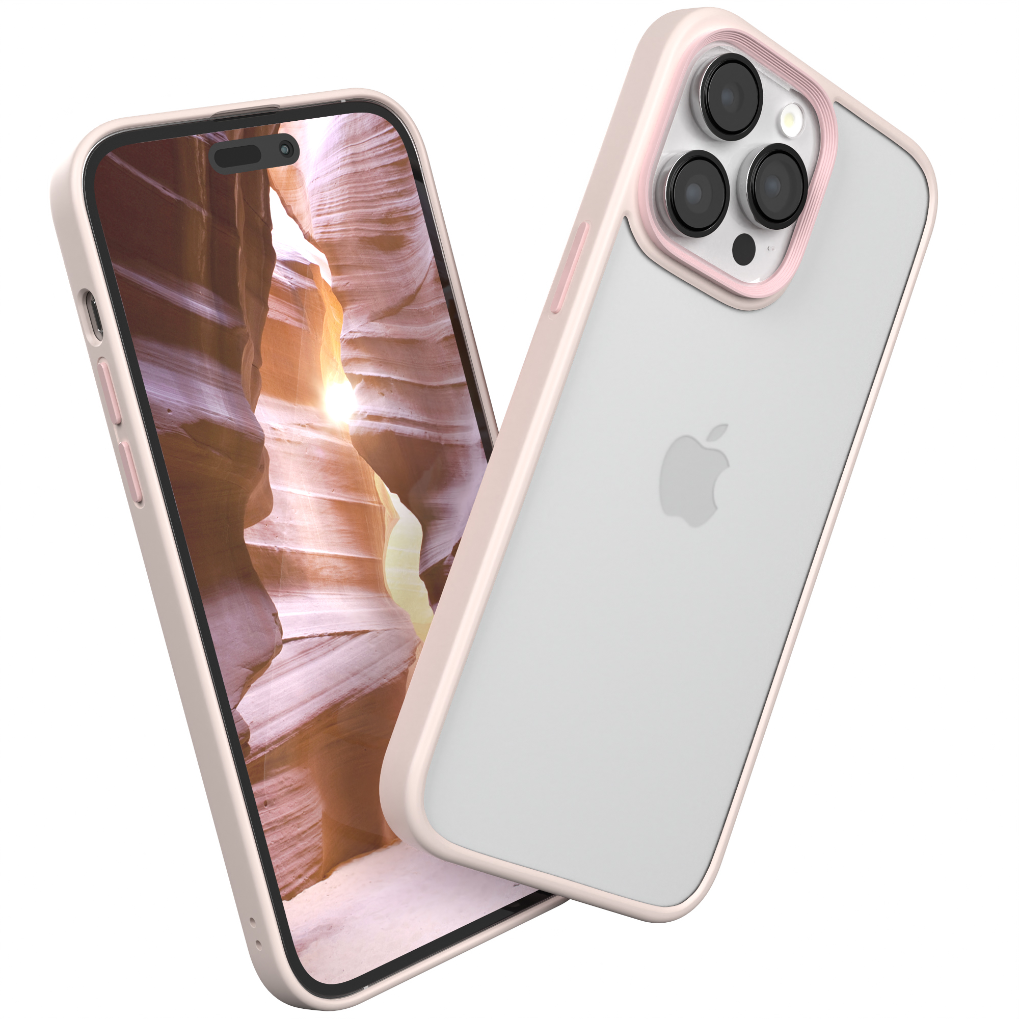 EAZY CASE Outdoor Case Matt, Apple, 14 Rosé Pro Altrosa iPhone Backcover, / Max