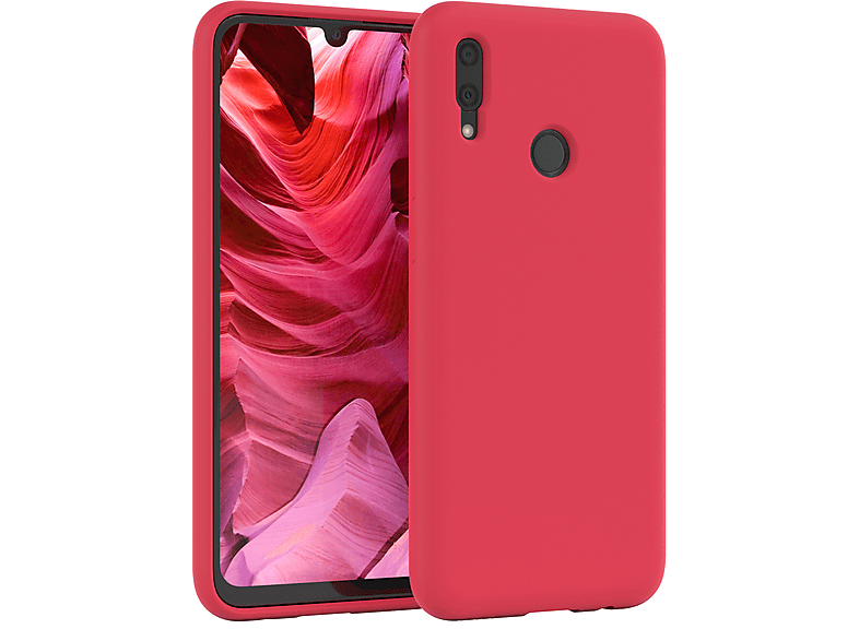 EAZY CASE Premium Silikon Handycase, Backcover, Huawei, P Smart (2019), Rot / Beere