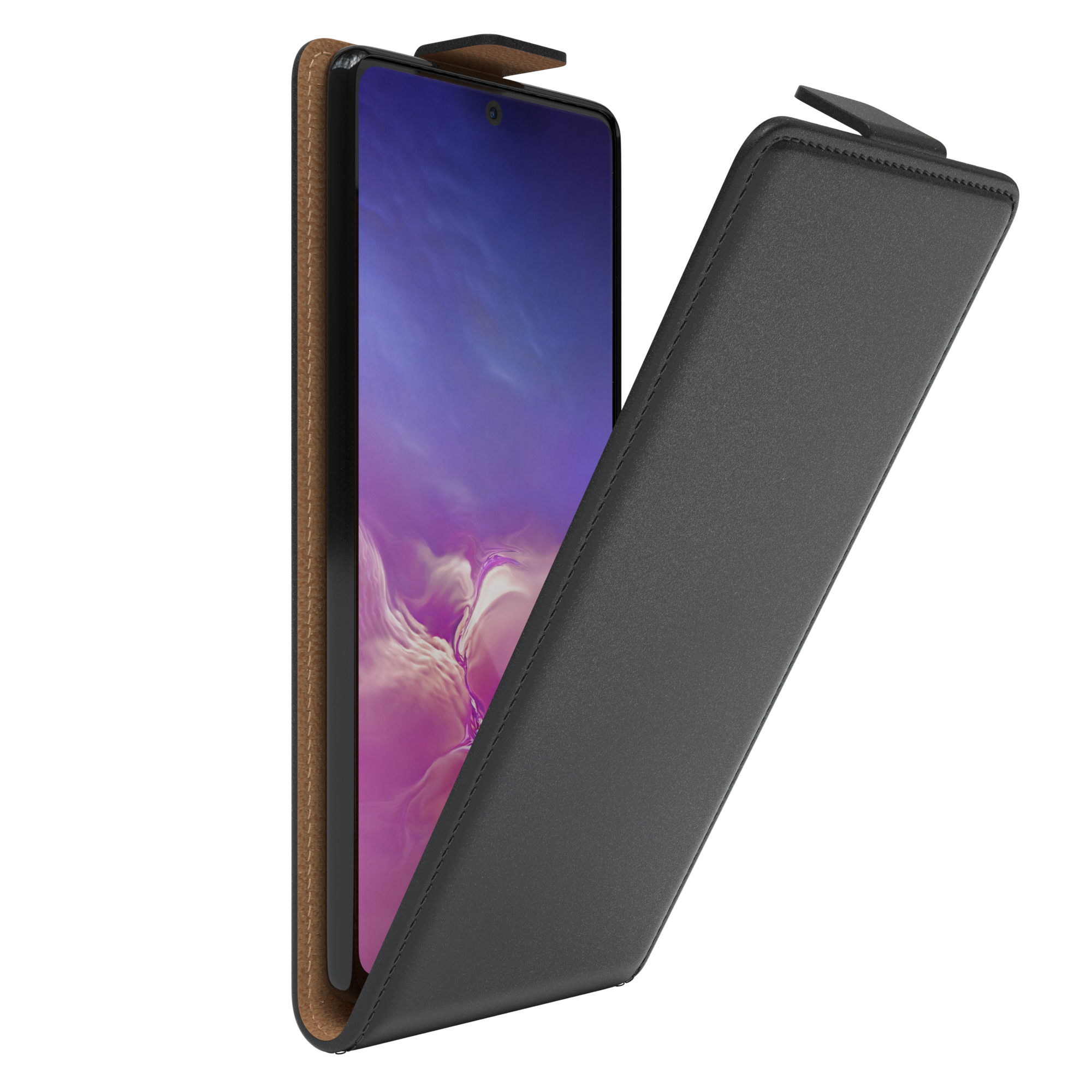 EAZY CASE Flipcase, Flip Cover, Galaxy Samsung, Schwarz Lite, S10