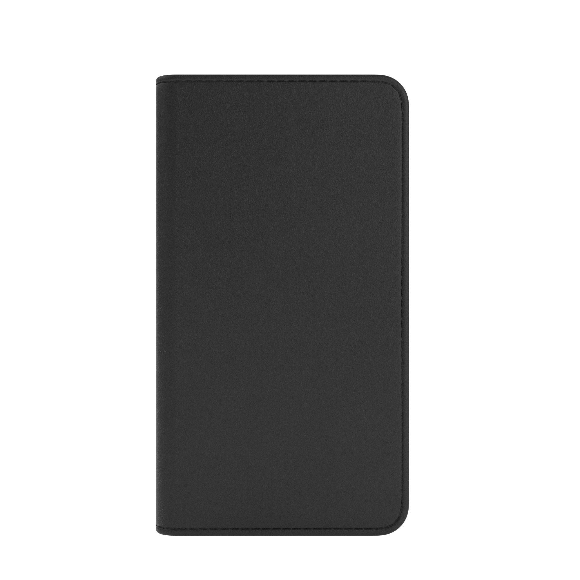 Schwarze Handyhülle, schlichtes Design, glatte Oberfläche.