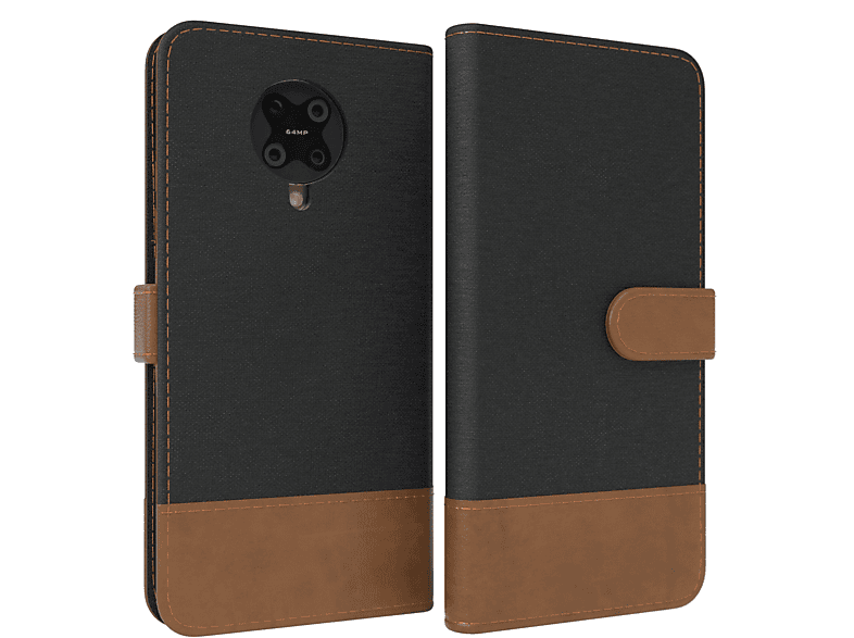 Jeans Redmi Xiaomi, K30 Bookcover, Kartenfach, CASE Poco mit F2 Schwarz Pro, / EAZY Klapphülle Bookstyle Pro
