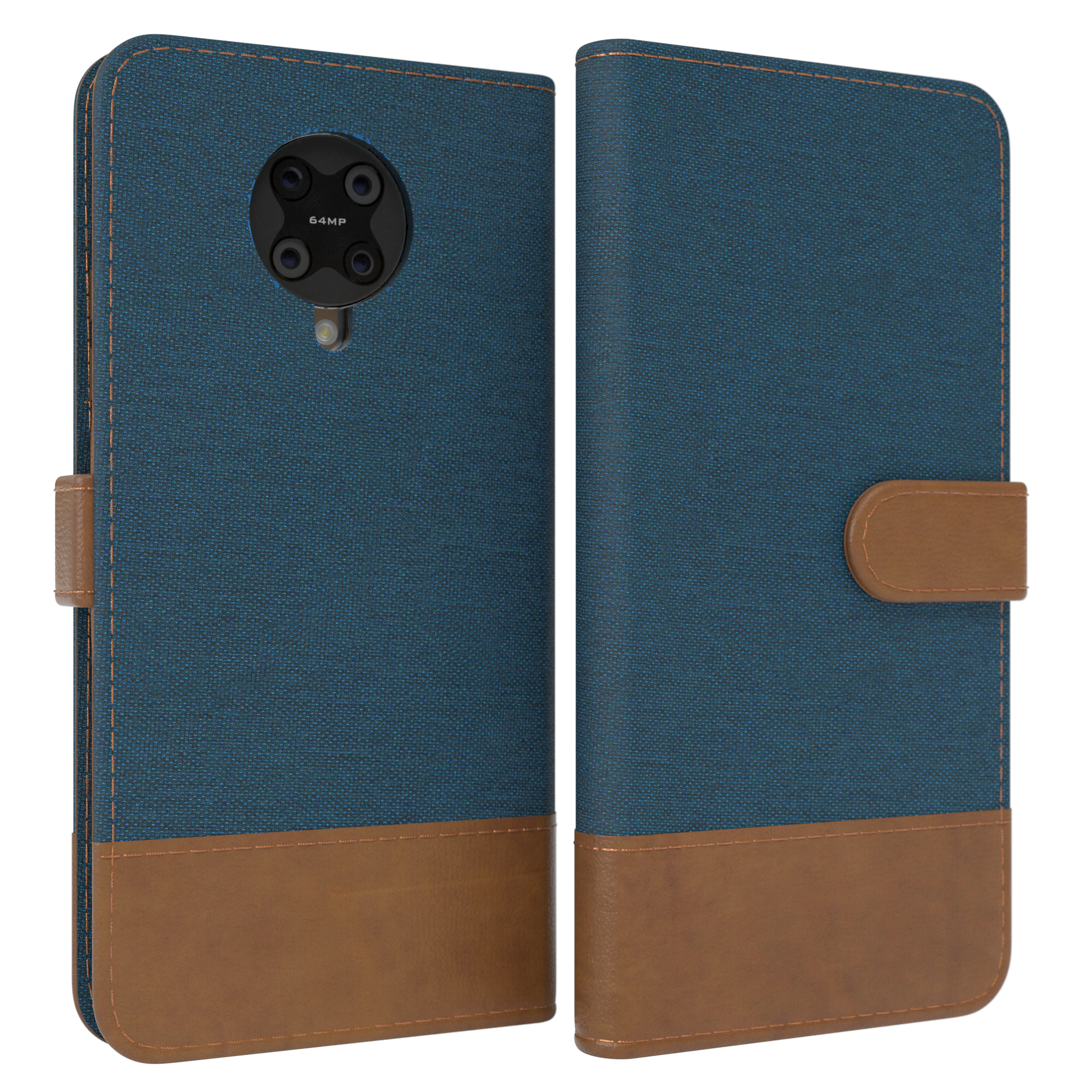 Poco Bookcover, Redmi EAZY Klapphülle Kartenfach, Pro, F2 CASE K30 Jeans / Pro mit Bookstyle Blau Xiaomi,