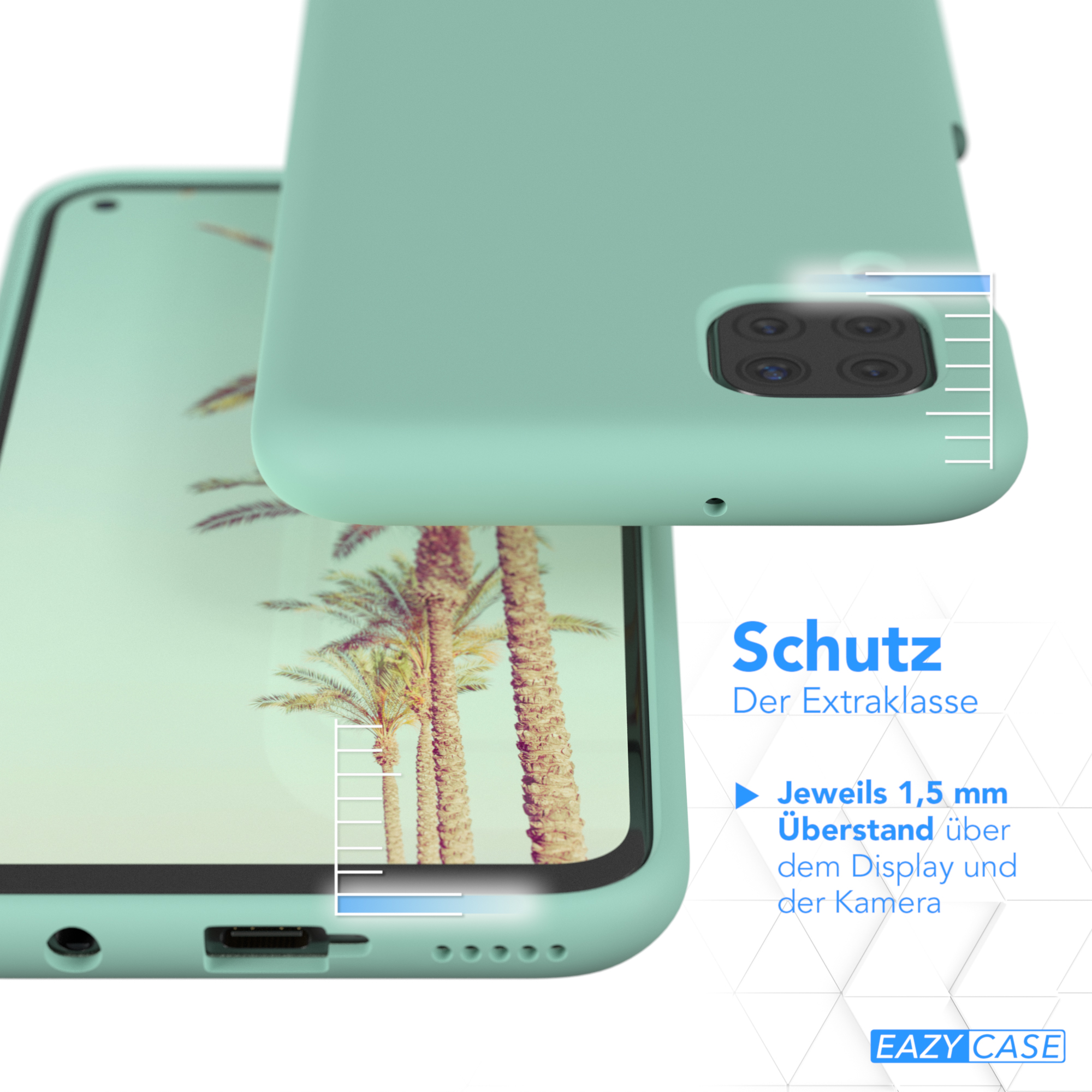 EAZY CASE Premium Silikon Handycase, Lite, Backcover, P40 Mint Grün Huawei