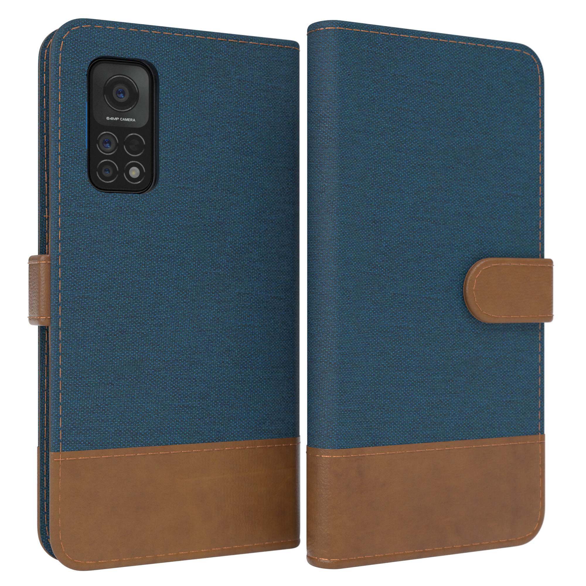 5G, mit Kartenfach, Blau 10T Xiaomi, / EAZY Klapphülle Bookcover, CASE Bookstyle Mi Pro 10T Mi Jeans 5G