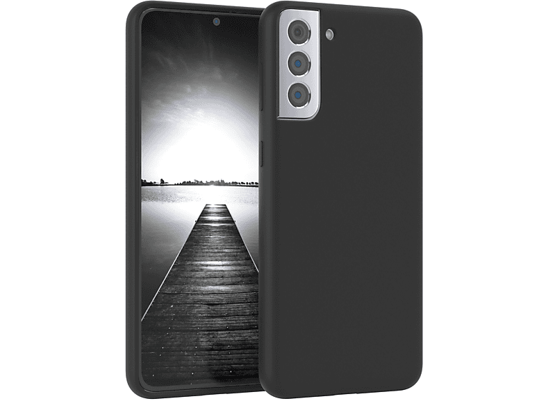 EAZY CASE Premium Silikon Handycase, Backcover, Samsung, Galaxy S21 Plus 5G, Schwarz