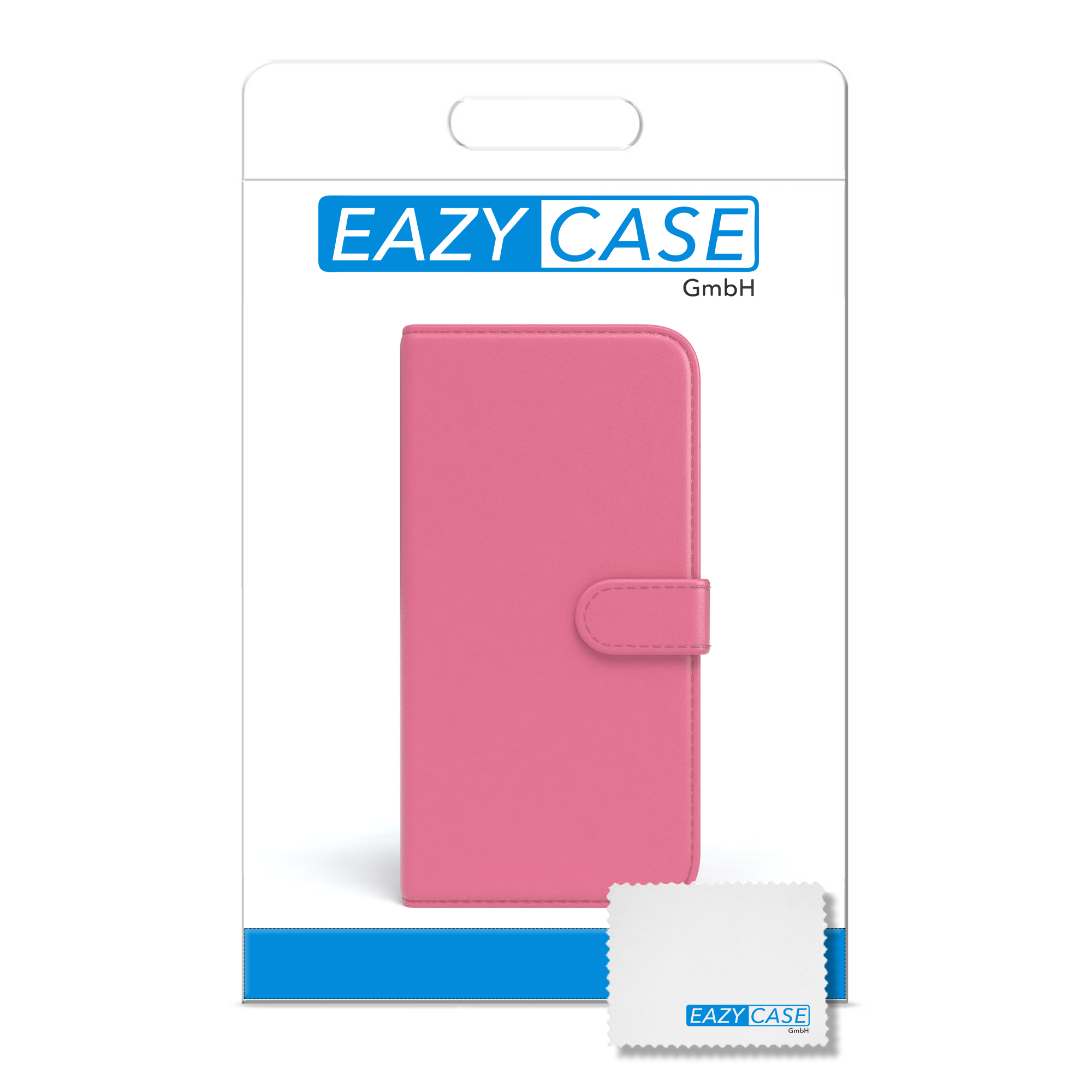 EAZY CASE X iPhone / Bookstyle Bookcover, mit Klapphülle Apple, Kartenfach, XS, Pink